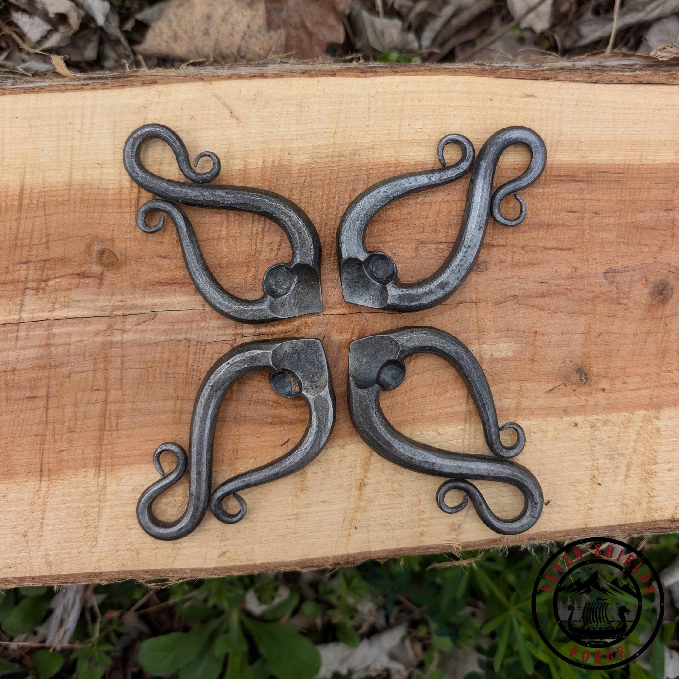 Hand forged Bottle Opener W/ Can Punch