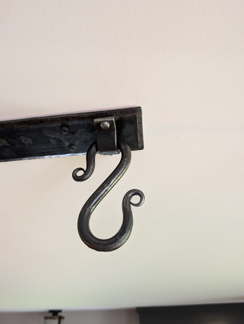 Forged rustic pot rack