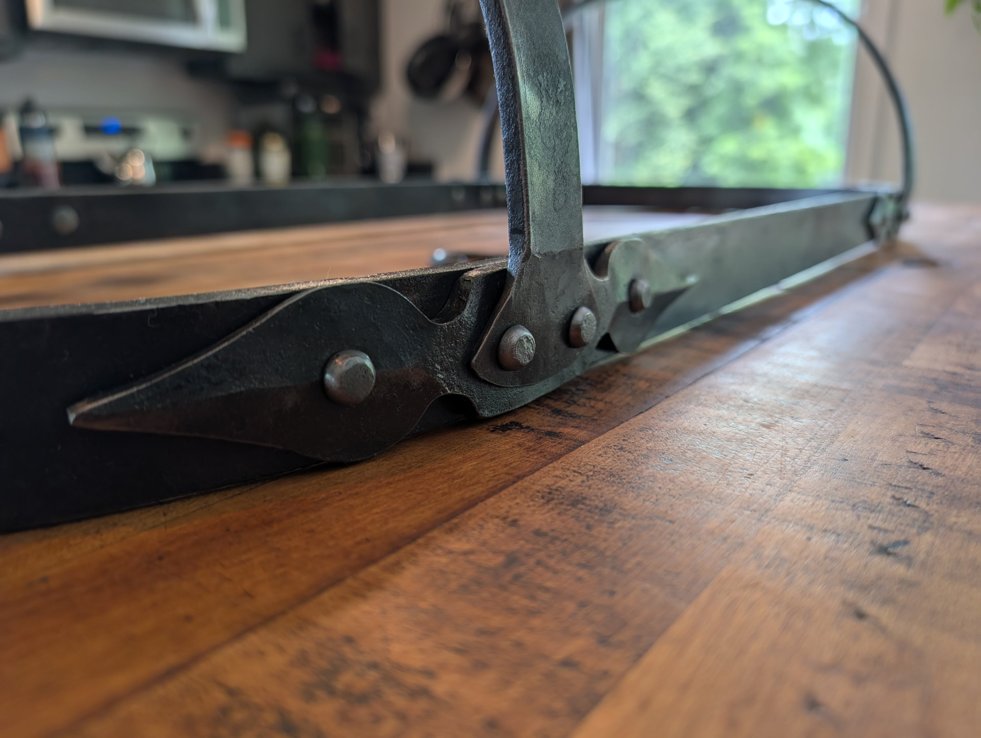 Forged rustic pot rack