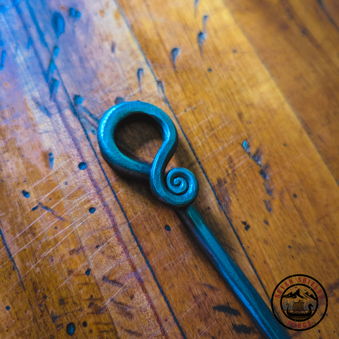 Fiddle Head Scroll Hair Pin